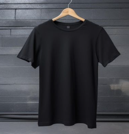Black Plain Oversized Drop Shoulder T-Shirt